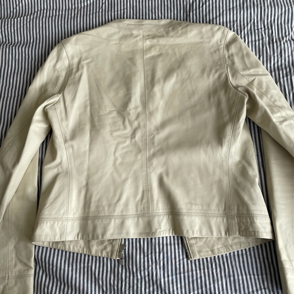 cK Leather Cream Bomber - Pristine! - Picture 4 of 6
